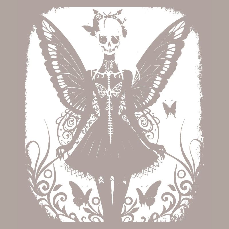 Fairycore Aesthetics Skeleton Fairy Goth Gothic G