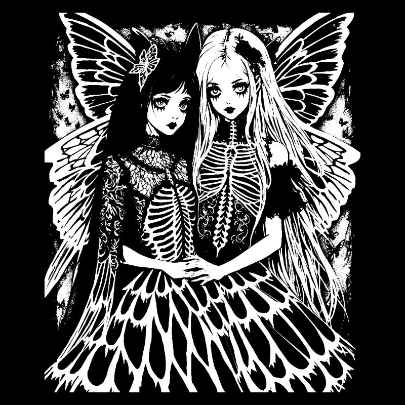 Fairycore Esthétique Squelette Fée Goth Grunge G