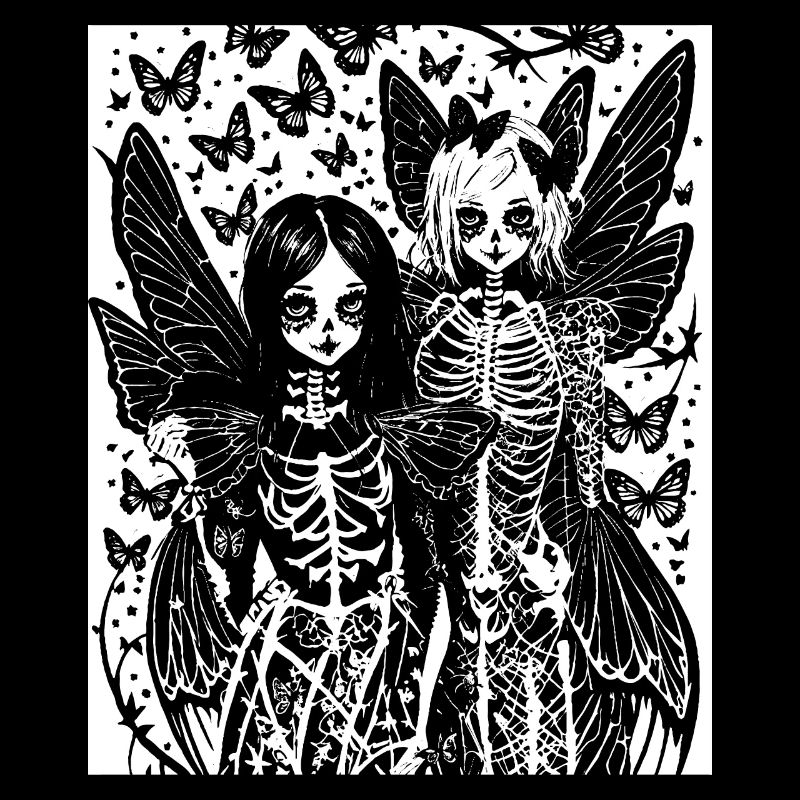 Fairycore Esthétique Squelette Fée Goth Gothique G