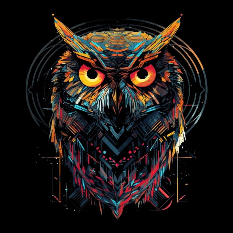 Eule Nachtvogel Vogel Tier Geschenk Kunst