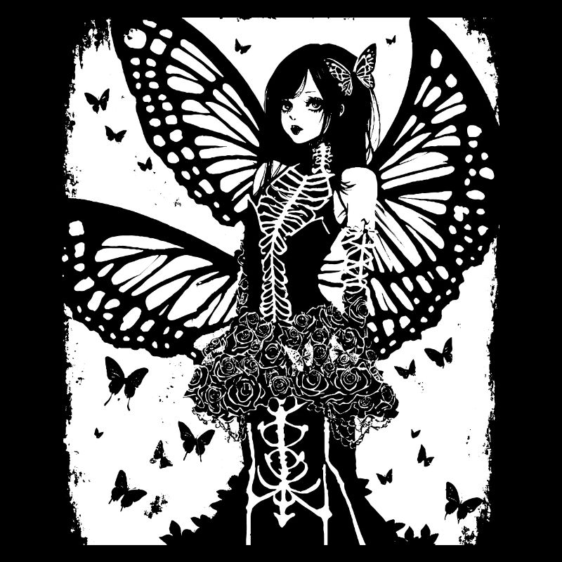 Fairycore Esthétique Squelette Fée Goth Grunge G