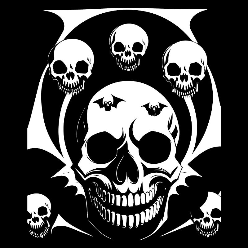Horror Schädel Schädel Kunst Schädel Gothic Heavy Metal