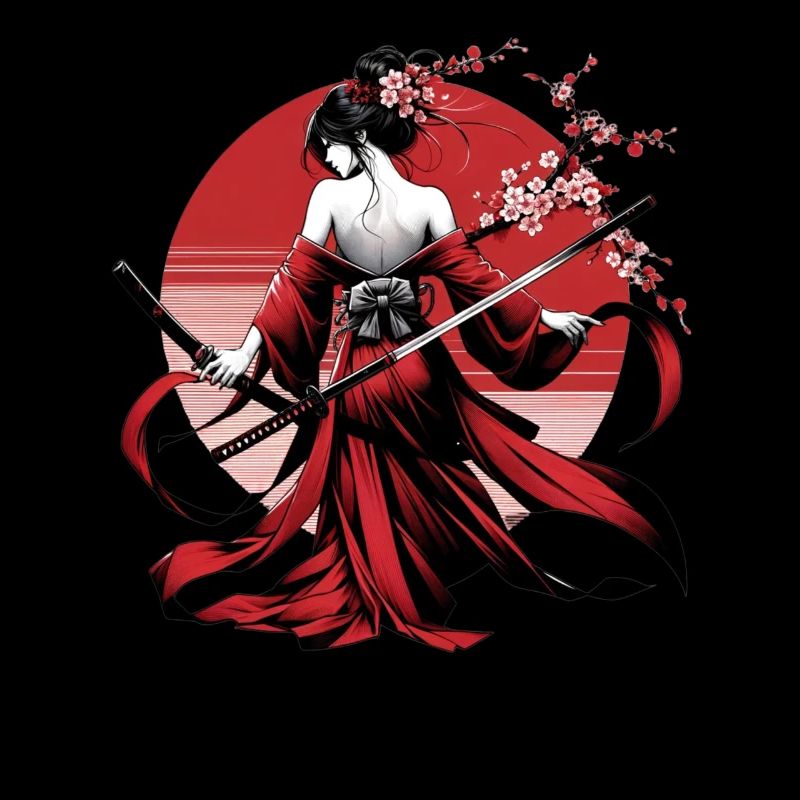Japanese Samurai Floral Warrior Flower Sakura