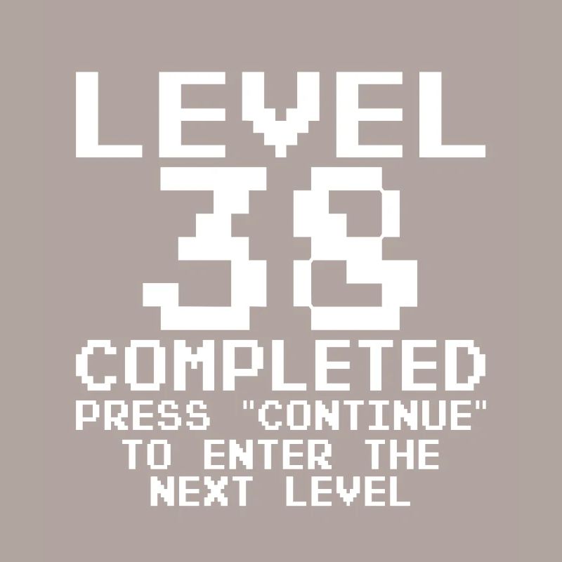 38 Jahre - 38. Geburtstag Level 38 Complete Design
