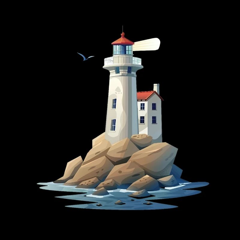 Lighthouse On The Rocky Coast