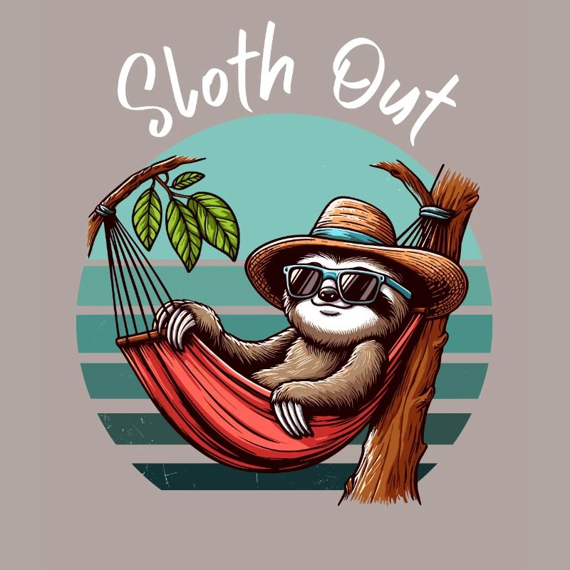 Sloth Hammock Time Out Vacation Beach Sea Fun