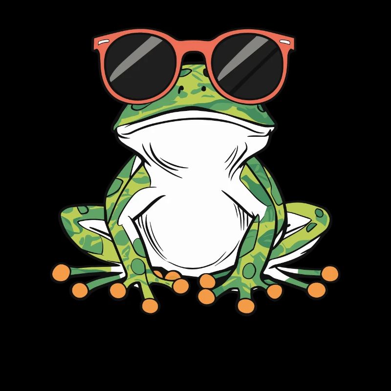 Cool frog with sunglasses