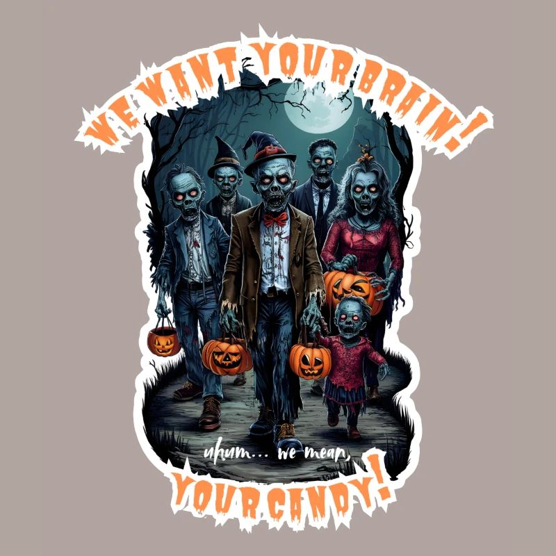 Lustige Halloween Zombies Süßes oder Saures Unisex