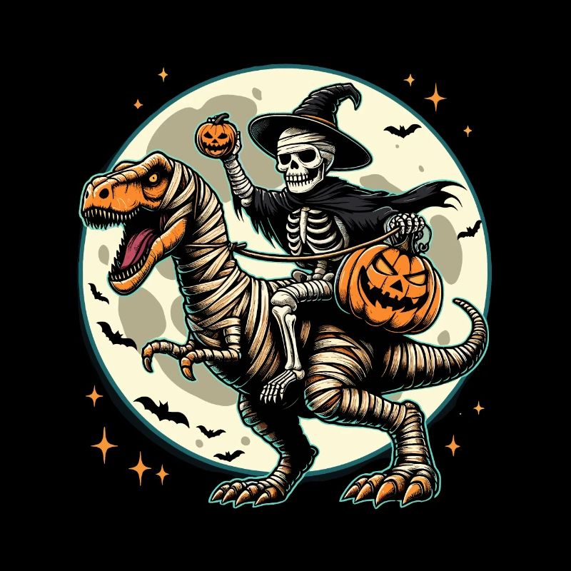Halloween Bone Man Skeleton Dino Witch Pumpkin