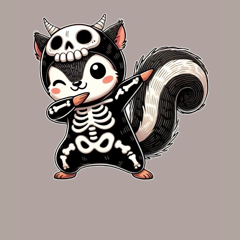 Halloween Skeleton Cute Squirrel Men