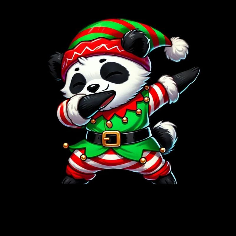 Weihnachten Panda Elf Funny Panda Lover