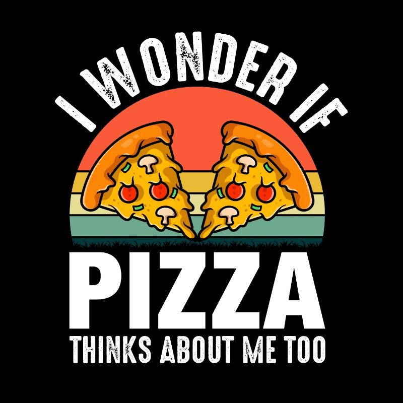 Pizza Il suffit de penser à la tranche de pizza au fromage