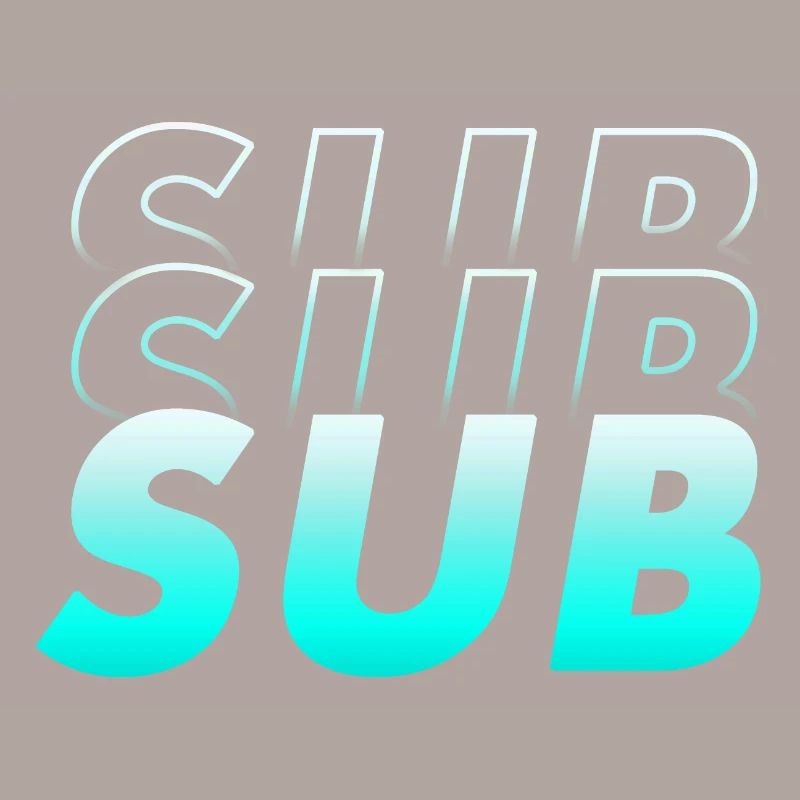 SUB - submissive - people blue gradient effect
