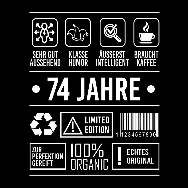 74. Geburtstag Spruch 74 Jahre Geschenk