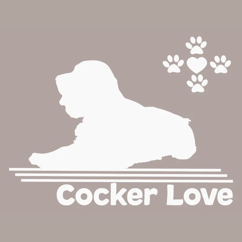 Cocker spaniel silhouette