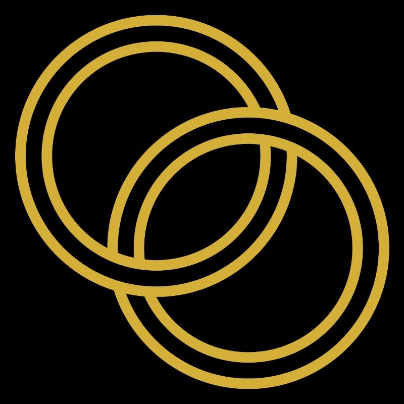 goldene verschlungene Eheringe