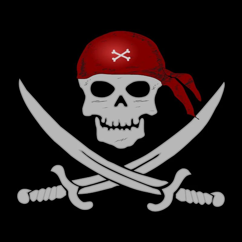 Piratenschädel mit gekreuzten Schwertern