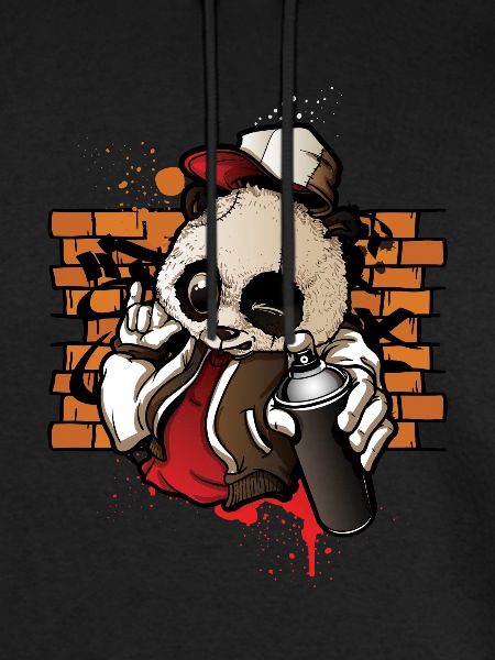 Cool Hip Hop Panda Hiphop Graffiti Spray Paint
