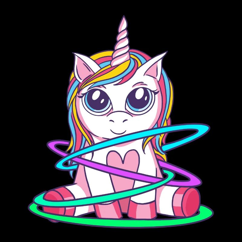 Regenbogen Hulacorn Einhorn Rythmische Gymnastik