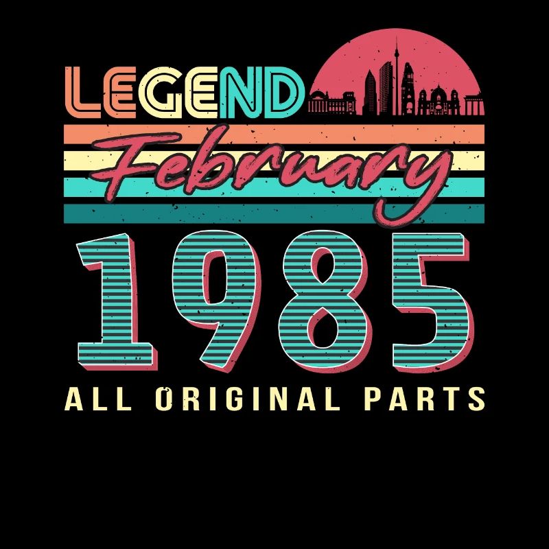 Né en février 1985 Retro
