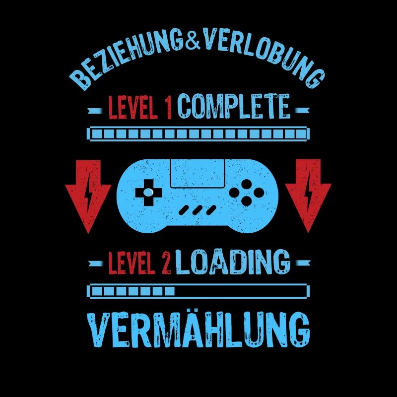 Level Ehemann Loading Gamer Videospiel JGA Männer