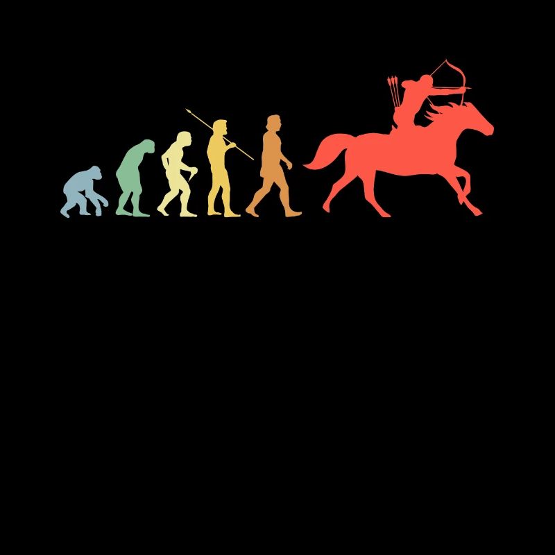 Pferd Und Bogen Evolution Retro Reiten Geschenk