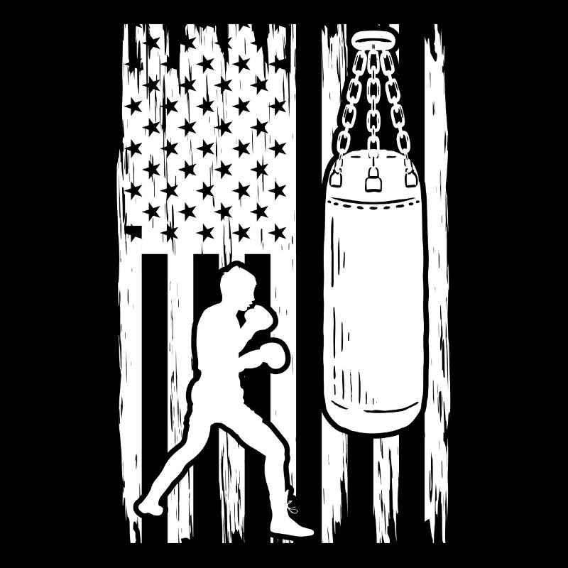 Boxe Drapeau Américain Boxe - Arts Martiaux Boxe