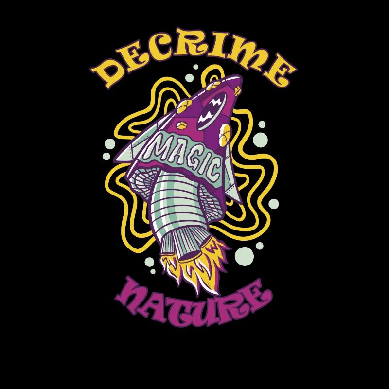 Decrime Nature Coloré Magic Mushroom Rocket