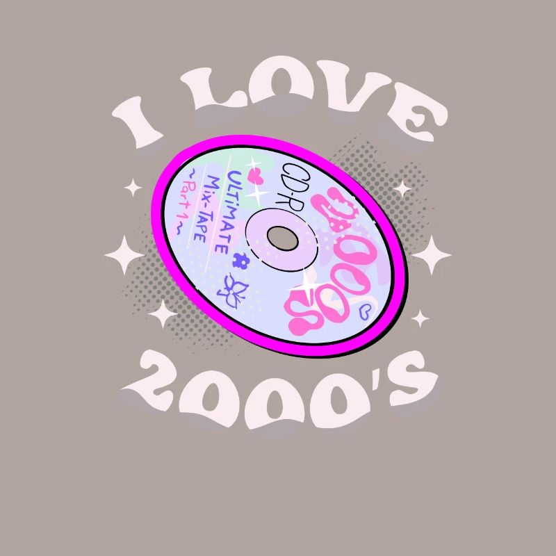 J’aime les années 2000 Décennie 2000 Ère Millénium Millésime