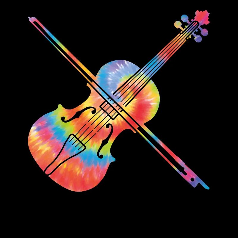 Violon Violoniste Tie Dye 80s 90s