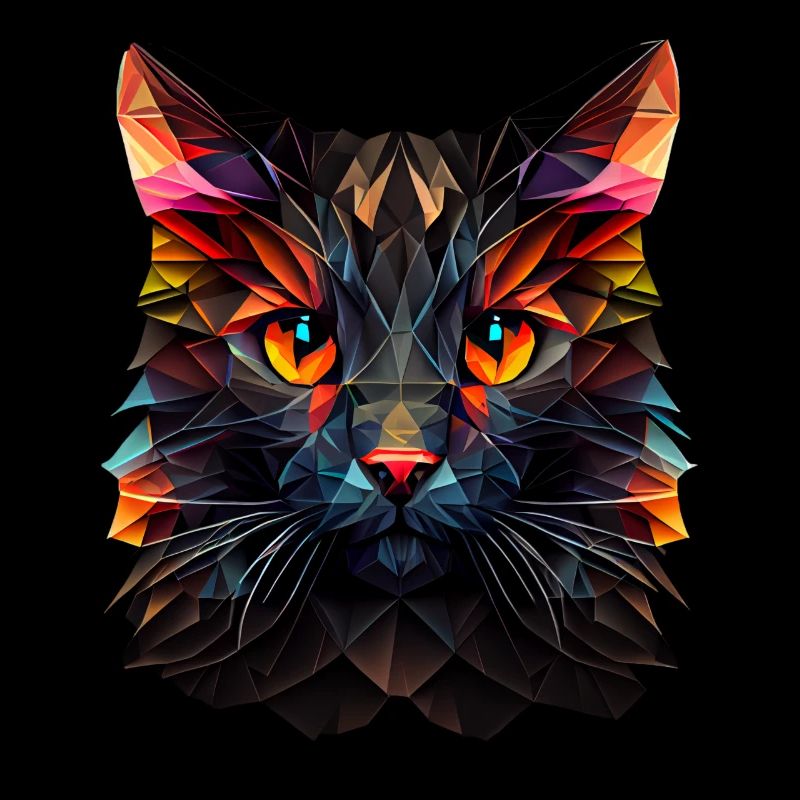 Chaton Chaton Chat Polygone Chat