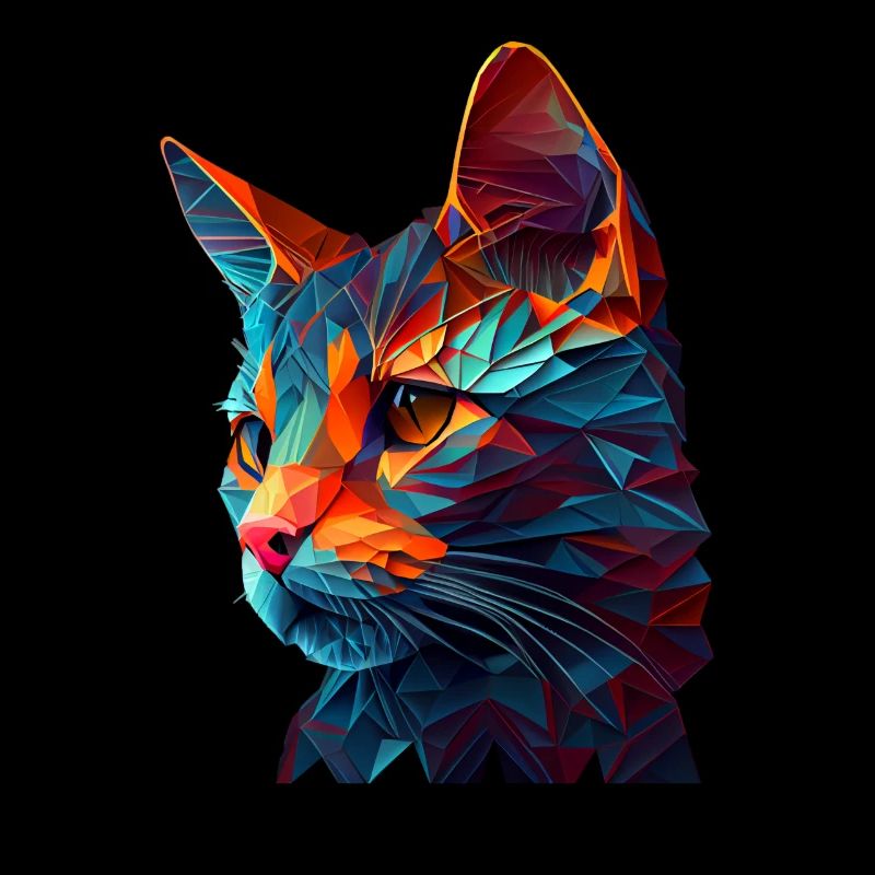 Chaton Chaton Chat Polygone Chat