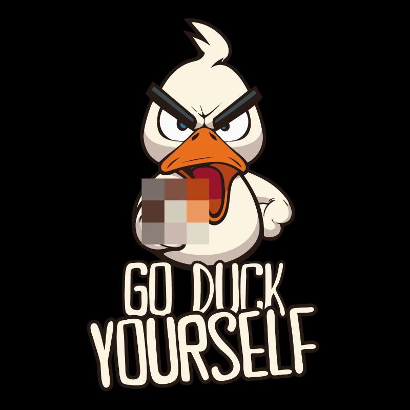 Go Duck Yourself Lustige Ente mit Mittelfinger