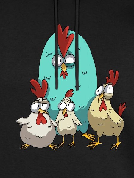 Morsomme kyllinger kylling design flokk av kyllinger med humor