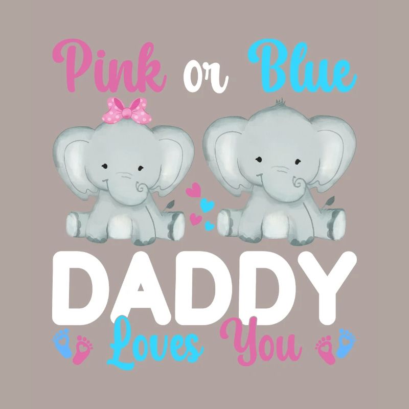 Pink Oder Blue Daddy Liebt Dich Geschlecht