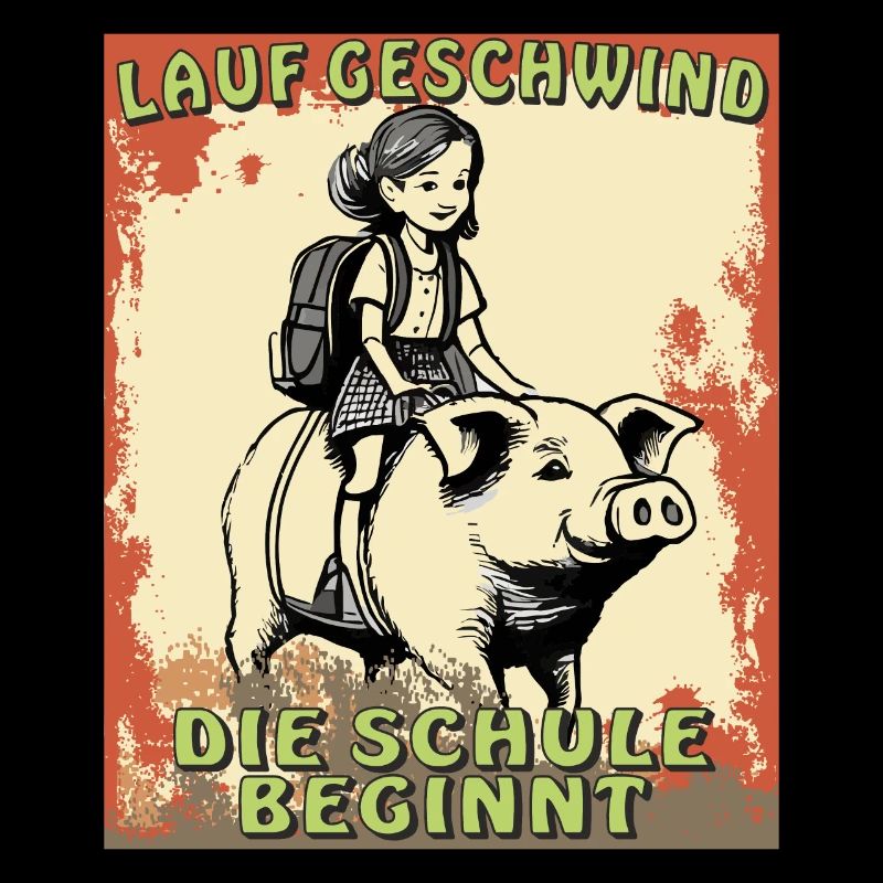 SCHWEIN MÄDCHEN SCHULE BEGINNT