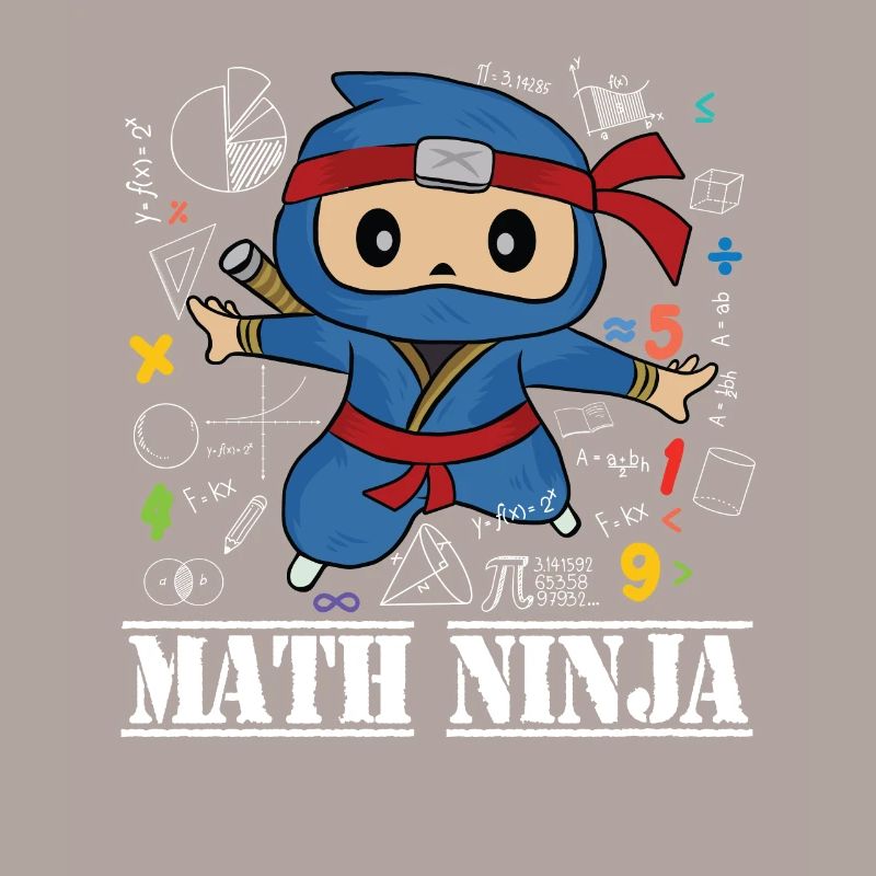 Funny Math Ninja Mathematics Geek Numbers