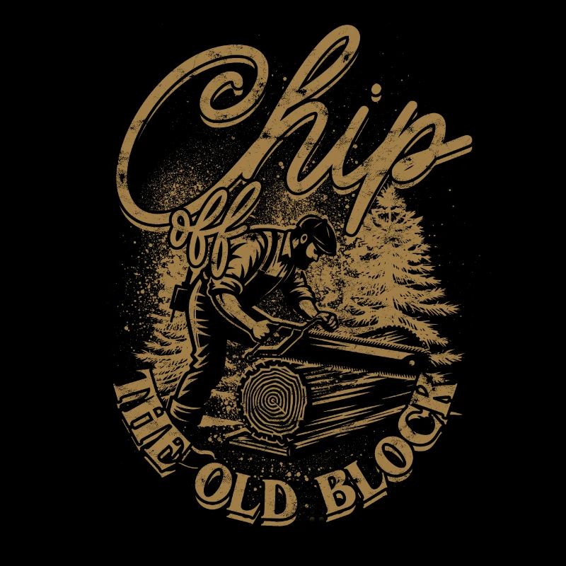 Bûcheron Tailleur d’arbres Éclat de l’ancien bloc