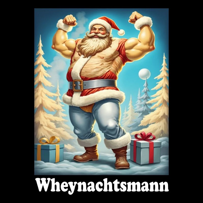 Gym de Noël Bodybuilder Wheynachtsmann