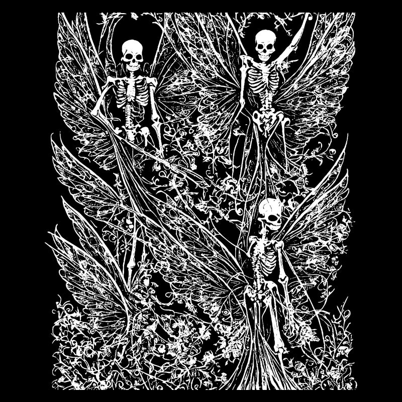 Fairycore Esthétique Squelette Fée Goth Gothique G