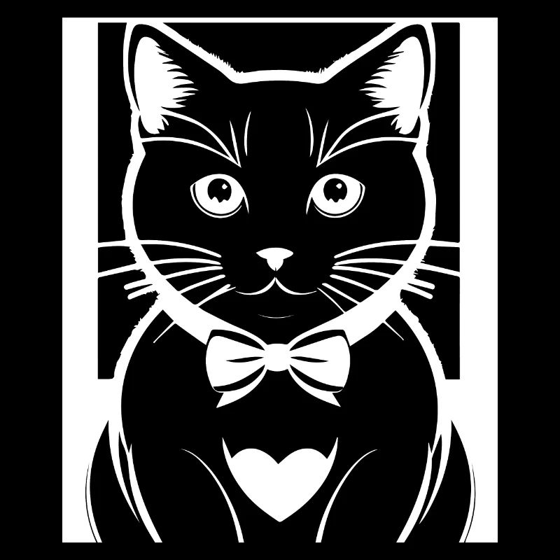 Funny Cat Silhouette Cheeky Fun Cats
