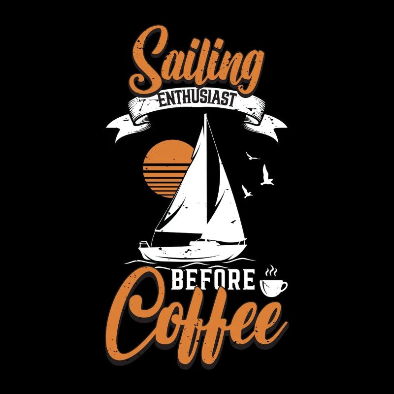 Sailing Enthusiast Before Boating Coffee Lover