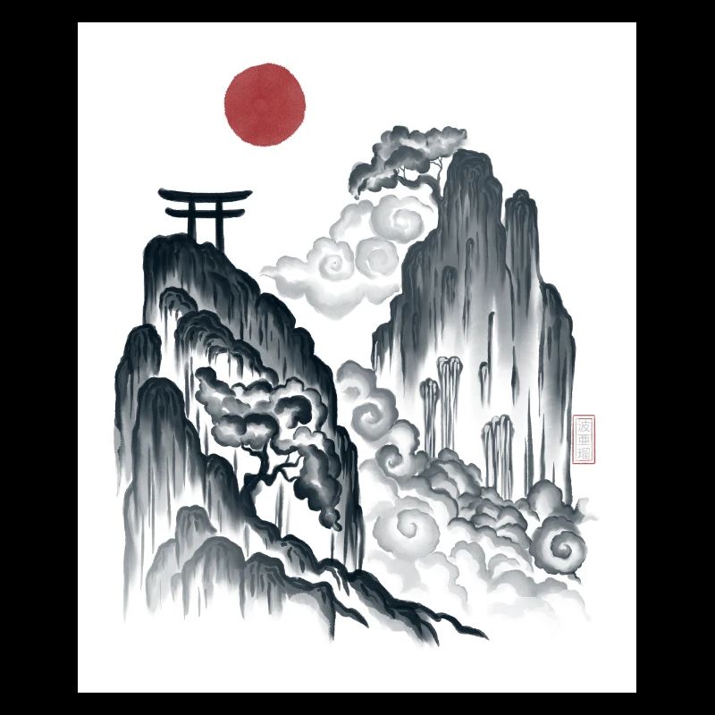 Sumi-e Mountains
