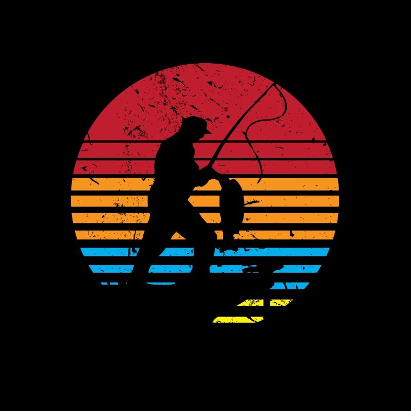 Coucher de soleil avec pêcheur