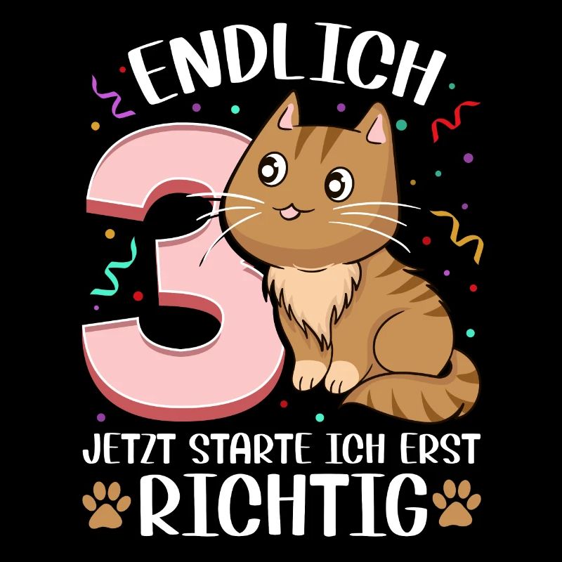 3. Geburtstag Mädchen kleid deko ich bin endlich 3