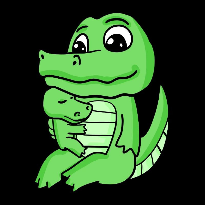 Famille crocodile - Crocodile avec bébé - Crocodile