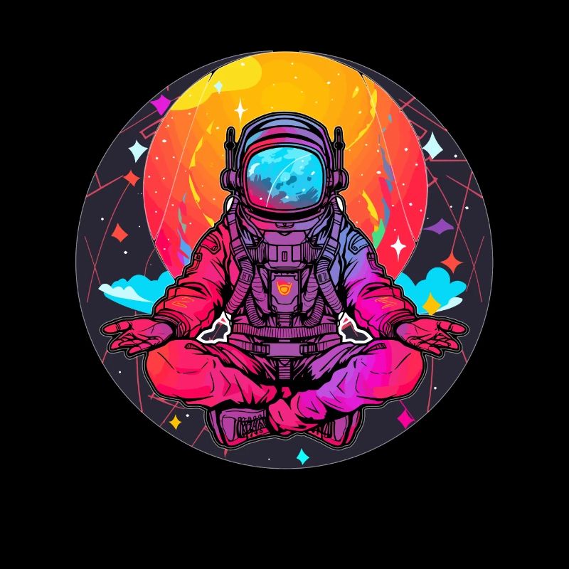 Astronaut Meditation Space Lover Kosmos