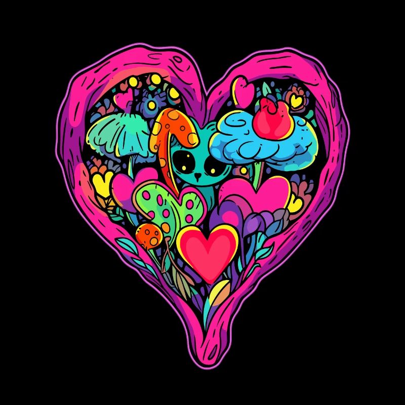 Cute Psychedelic Forest Art Trippy EDM