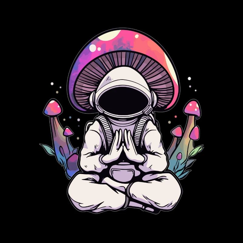 Psychedelic Forest Rave EDM Astronaut Trippy DJ