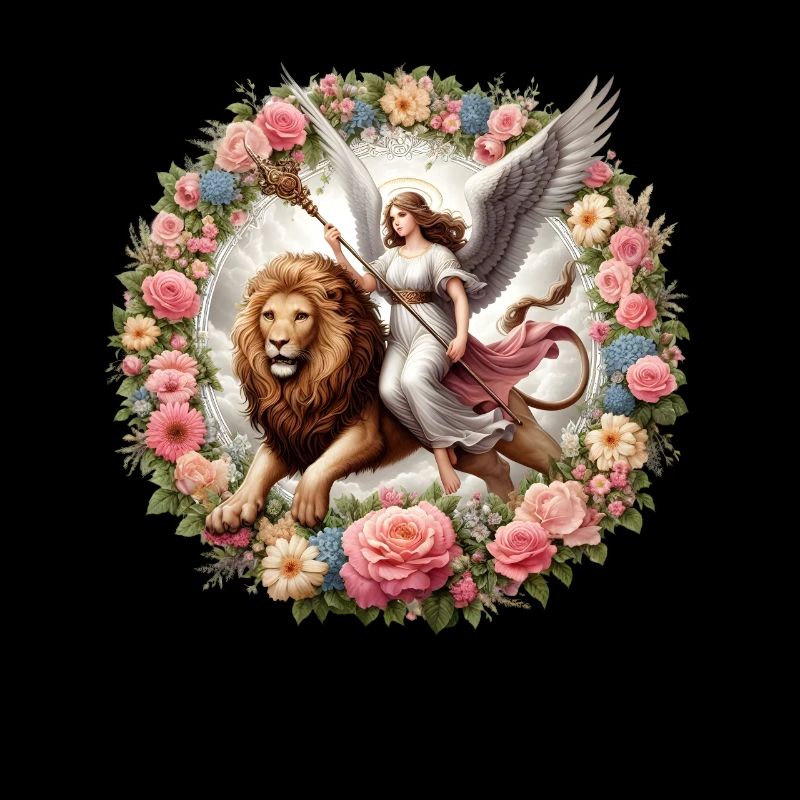 Angel on a lion